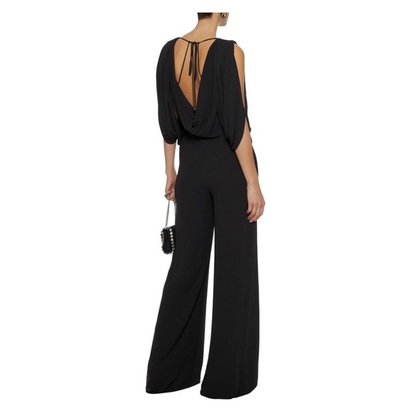 NWT Halston Heritage black cold shoulder jumpsuit - Picture 3 of 6